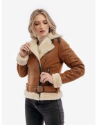 Gerali Tailoring Яке с естествен косъм - дамски модел Авиатор