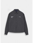 Giesto Мъжка риза в цвят въглищно сиво от памук - regular fit