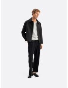 Giesto Мъжко черно яке Regular fit от полиестер