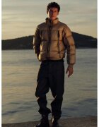 Giesto Мъжко кафяво camel палто puffer с цип