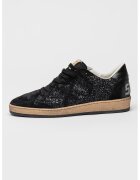 GOLDEN GOOSE Кожени кецове с бляскави детайли - Бял/Сив/Сребрист