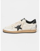 GOLDEN GOOSE Кожени спортни обувки деграде Ball Star - Черен/Мръснобял