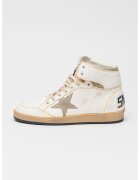 GOLDEN GOOSE Кожени маратонки Sky Star - Избеляло черно/Светло бежово