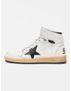 GOLDEN GOOSE Кожени спортни обувки Sky Star - Бял/Черен