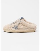GOLDEN GOOSE Сабо Super Star от еко пух с бляскава апликация
