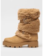 Guess Ботуши с каишка с тока - Бежов