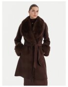 GUESS BY MARCIANO Дамско палто - 62% вълна - кафяво - изработено от вълна