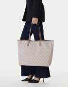 Guess Дамска чанта - екологична - бежова - One Size INTL - комплект с торбичка за прах