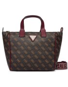 Guess Дамска чанта Follie Travel - кафява - 35x22.5x13cm - регулируема презрамка - метални крачета