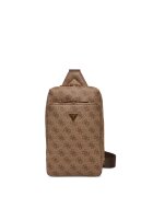 Guess Jeans Чанта за рамо - полиуретан - кафява - 17x33.5x4см
