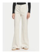 Guess Jeans Дамски панталони - разкроени - бежови - памук