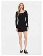 Guess Jeans Ежедневна дамска рокля черна - качествена изработка