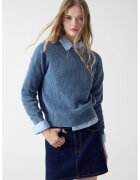 Guess Jeans Къс памучен пуловер