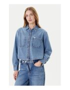 Guess Jeans Къса памучна риза с копчета