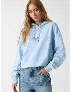 Guess Jeans Късо худи с бродирано лого