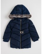 GUESS KIDS Капитонирано зимно яке с качулка