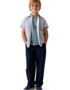 GUESS KIDS Панталон с лен с регулираща се талия