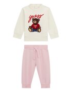 GUESS KIDS Суитшърт и панталон с фигурален принт - Кафяв/Ултрамарин синьо/Тъмнобежово