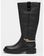 Guess Кожени ботуши - Черен