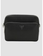Guess Мъжка чанта Milano - черна - от екологична кожа - с две отделения - регулируема презрамка