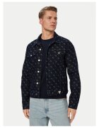 Guess Мъжко яке regular fit синьо памук лого