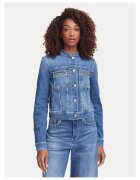 Guess памучно яке с копчета и regular fit кройка 0000306150270_S - синьо