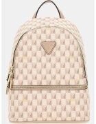 Guess Раница Follie с принт с регулируеми презрамки - Бял/Бежов