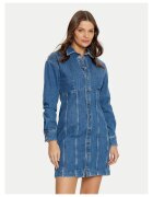 Guess Рокля от деним - памук - синя - за жени