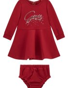 Guess Рокля за момичета червено лого вискоза синтетика