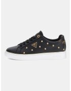 Guess Спортни обувки от еко кожа с нитове и лого - Черен