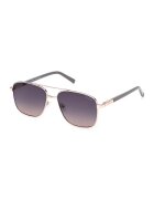 Guess Унисекс слънчеви очила Aviator с метална рамка - Златист/Светло