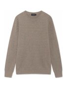 Hackett London Мъжки пуловер Garter - памук - - класическа кройка - кръгло деколте