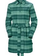 Helly Hansen Дамска рокля органичен фланел - зелена - памук