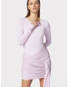 Herve Leger Rochie mini cu maneci lungi si detalii drapate