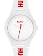 HUGO BOSS Мъжки часовник Hugo - кварцов механизъм - силиконова каишка - комплект с елегантна кутия