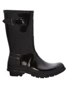 Hunter Ботуши от каучук Black Original Short Gloss Black