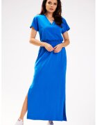 InfiniteYou Дамска рокля Памук - M290 - Синя