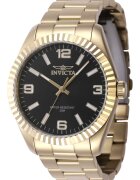 Invicta Мъжки часовник Specialty - 43mm - черен циферблат - златист - кварцов