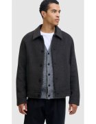 Jack & Jones Мъжко палто късо - тъмносив - L - висока яка - 2 наклонени джоба