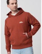 Jack & Jones Памучно худи с надпис - Слонова кост/Изгорен портокал