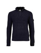 JOOP Jeans Памучен пуловер с къс цип