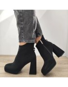 Jose Simon Елегантни дамски боти M03-05A Black Velvet - Черно кадифе