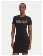 Just Cavalli Ежедневна рокля - памук - черна - 95% памук 5% еластан