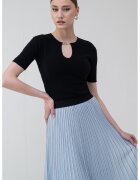 Karl Lagerfeld Фино плетена тениска с метално лого