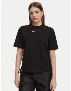 Karl Lagerfeld Jeans Дамска тениска - черна - памук и полиестер