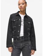 Karl Lagerfeld Jeans Дънково яке с панделка