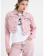 Karl Lagerfeld Jeans Късо дънково яке с джобове с капаче