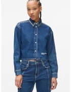 Karl Lagerfeld Jeans Късо дънково яке с нитове