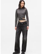 Karl Lagerfeld Jeans Разкроени дънки с висока талия и отвор