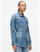 Karl Lagerfeld Jeans Риза от деним с колан